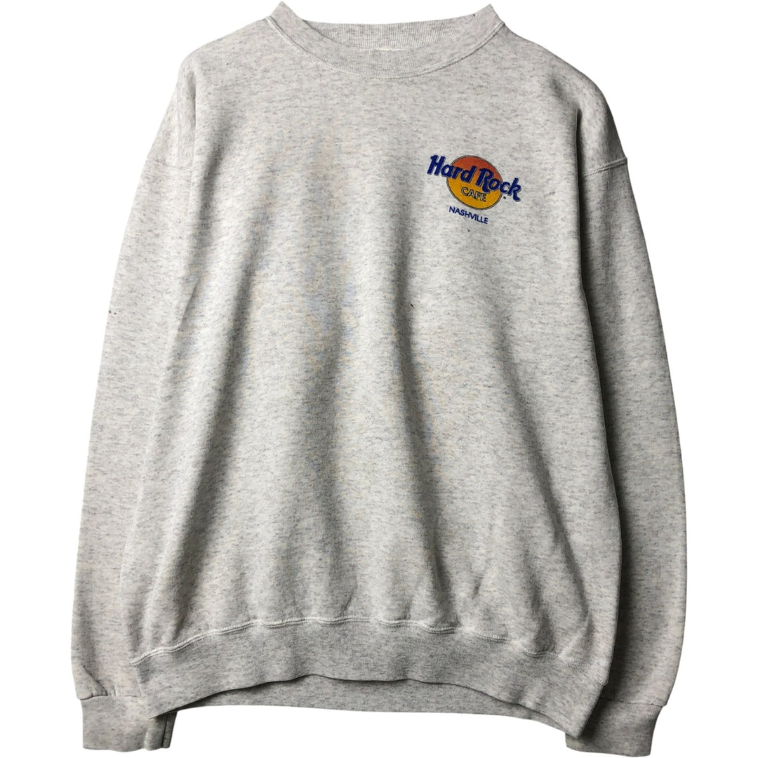 90'S Hard Rock Cafe Advertising Sweatshirt, Made in USA, Men's Size L unclear gray type Vintage Second Hand