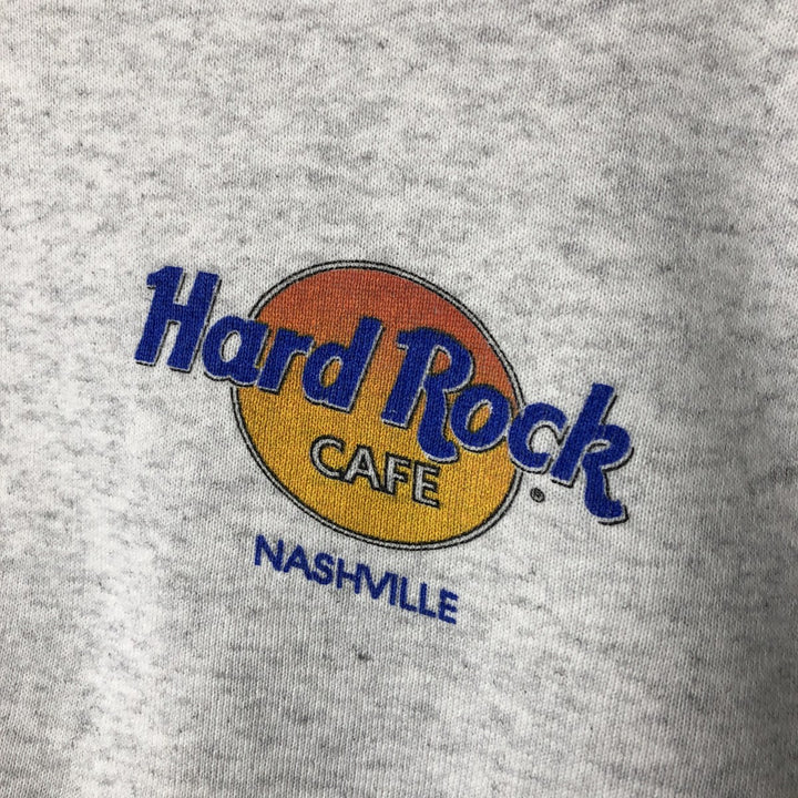 90'S Hard Rock Cafe Advertising Sweatshirt, Made in USA, Men's Size L unclear gray type Vintage Second Hand