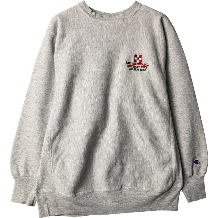90'S Champion Reverse Weave Sweatshirt, Men's XL, Vintage cotton gray type Vintage Second Hand