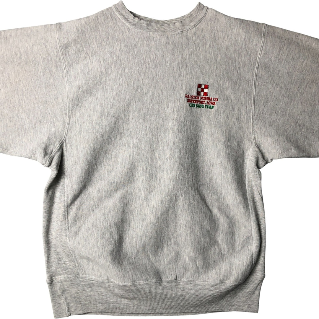 90'S Champion Reverse Weave Sweatshirt, Men's XL, Vintage cotton gray type Vintage Second Hand