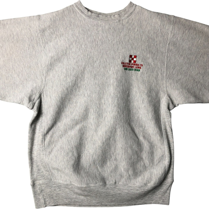 90'S Champion Reverse Weave Sweatshirt, Men's XL, Vintage cotton gray type Vintage Second Hand