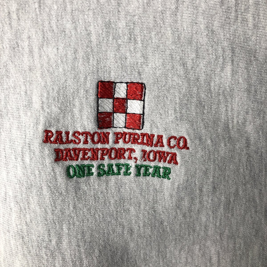90'S Champion Reverse Weave Sweatshirt, Men's XL, Vintage cotton gray type Vintage Second Hand