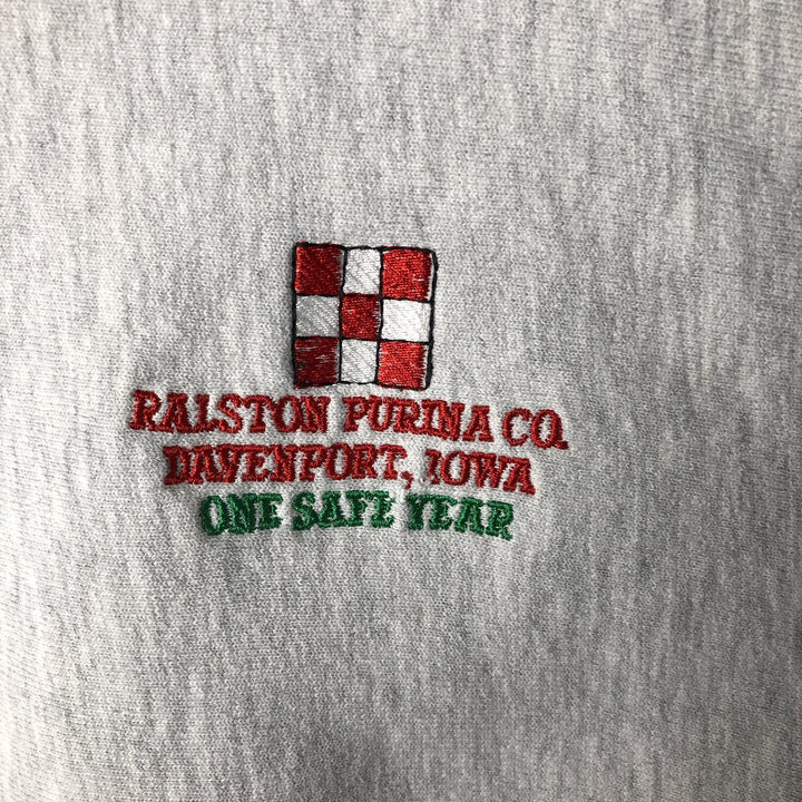 90'S Champion Reverse Weave Sweatshirt, Men's XL, Vintage cotton gray type Vintage Second Hand