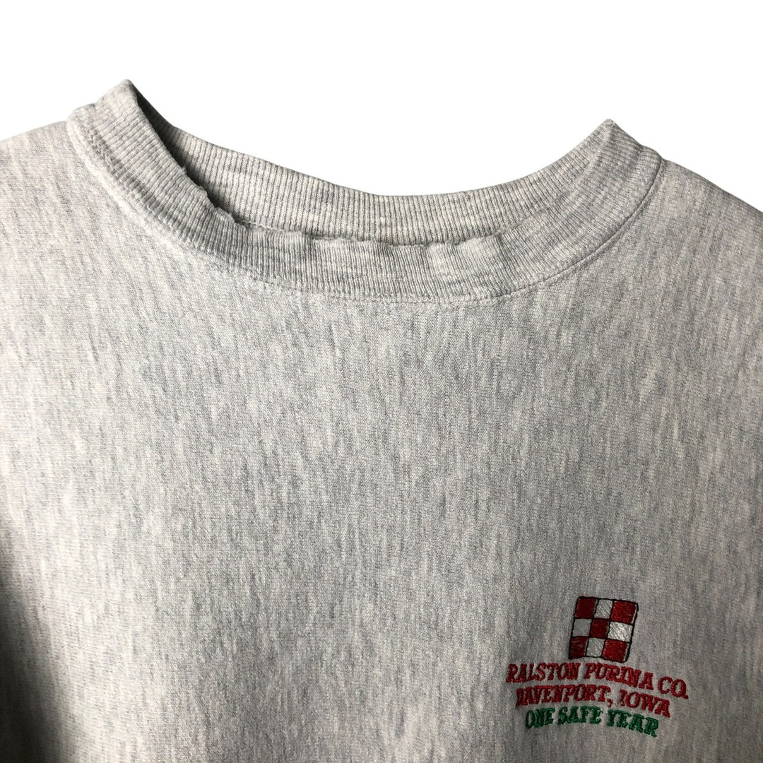 90'S Champion Reverse Weave Sweatshirt, Men's XL, Vintage cotton gray type Vintage Second Hand