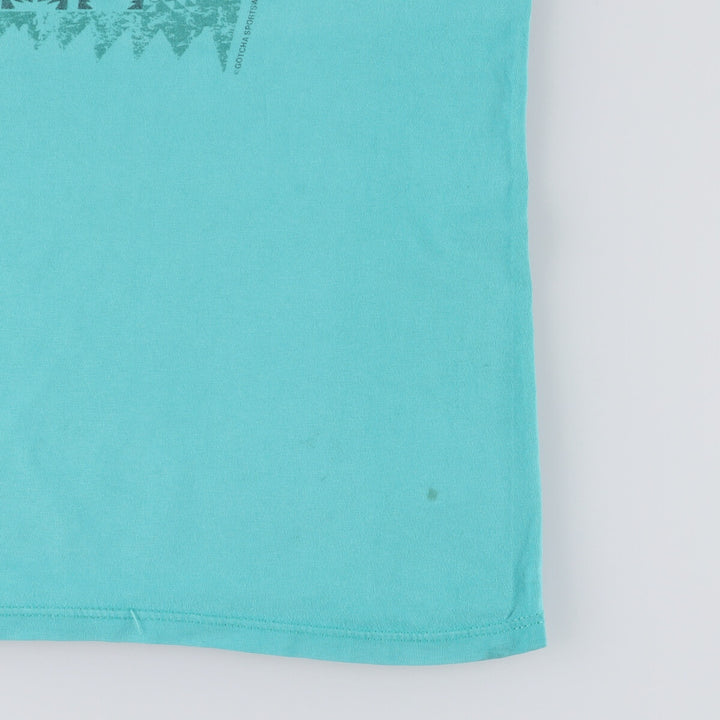 GOTCHA Surf Skate T-shirt, Men's Size M unclear Emerald green Vintage Second Hand