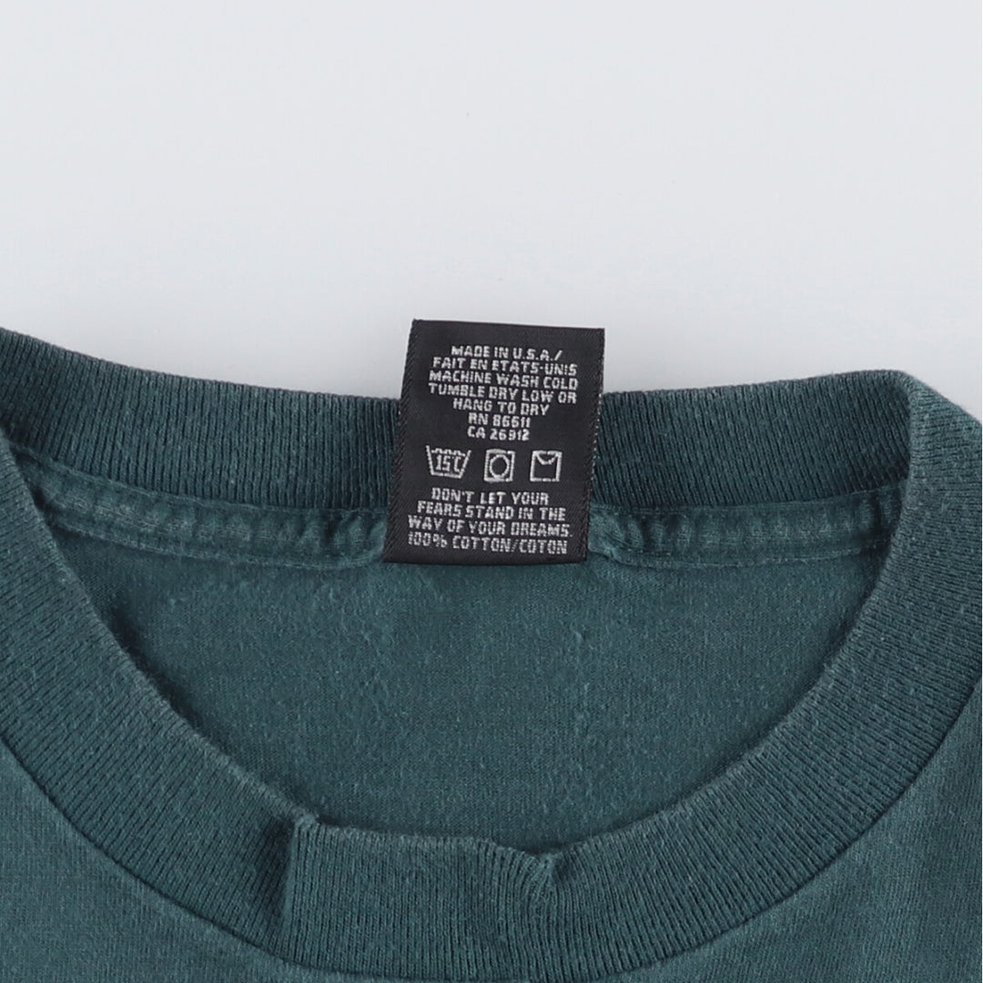 90'S NO FEAR surf skate T-shirt made in USA, men's size L, vintage cotton Green type dark green Vintage Second Hand