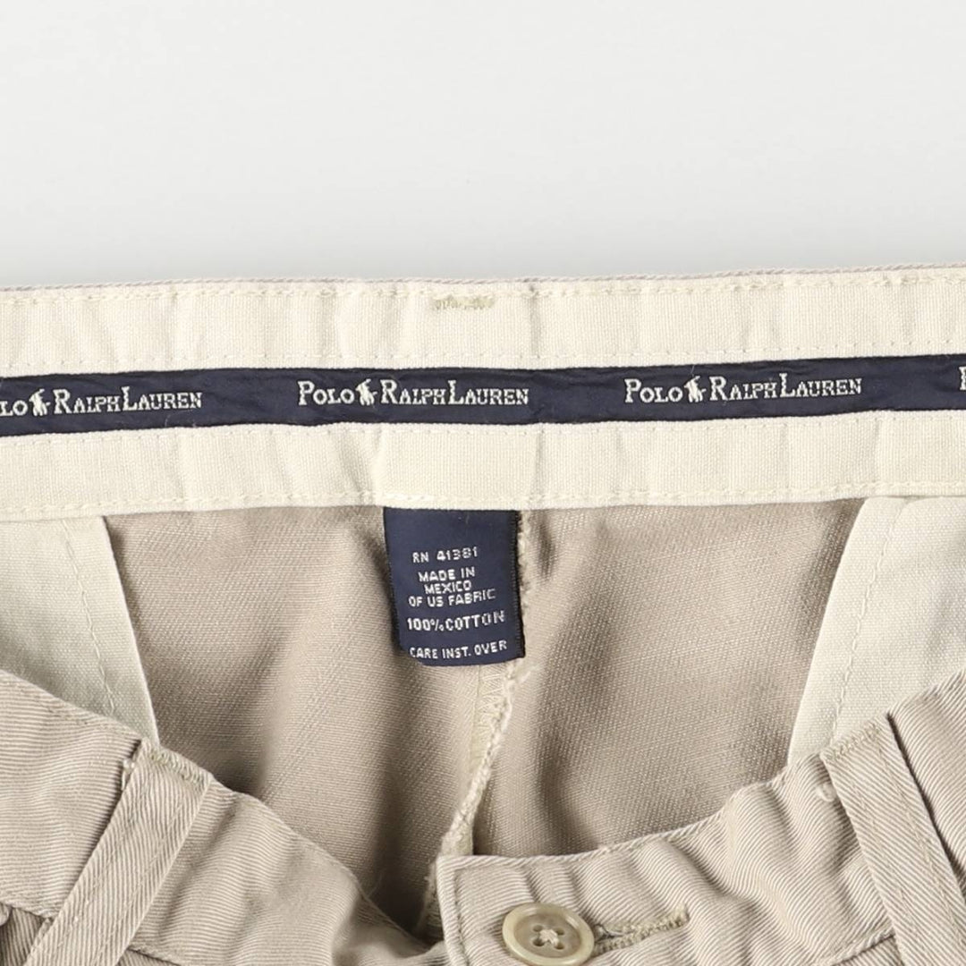 Ralph Lauren Polo Ralph Lauren Two-pleat Chino Pants Men's W30 cotton Beige type Vintage Second Hand