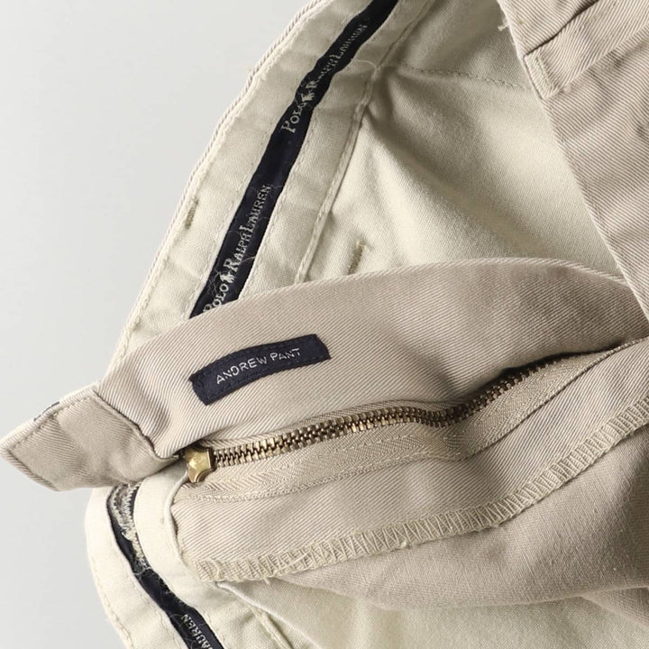 Ralph Lauren Polo Ralph Lauren Two-pleat Chino Pants Men's W30 cotton Beige type Vintage Second Hand