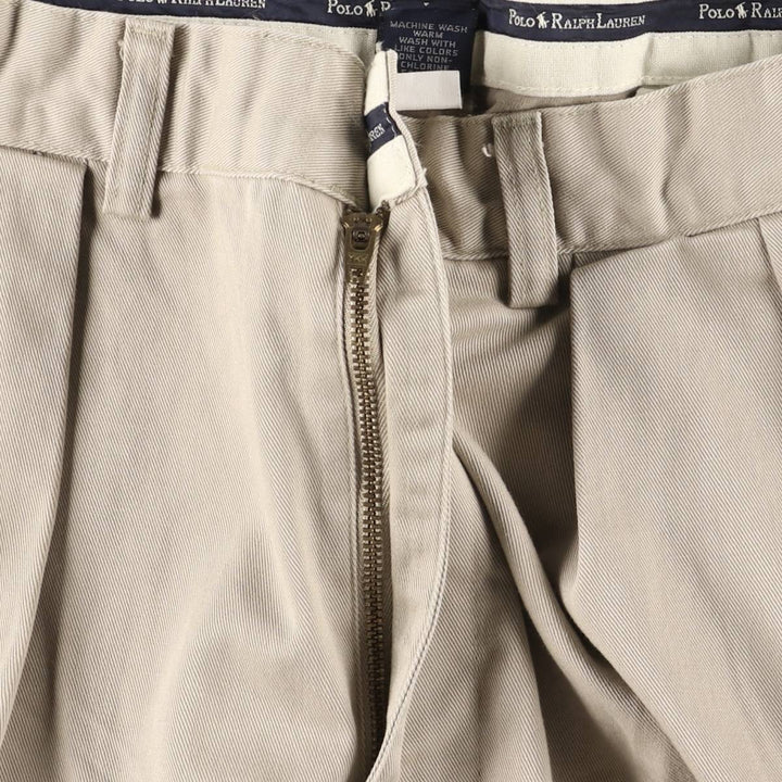 Ralph Lauren Polo Ralph Lauren Two-pleat Chino Pants Men's W30 cotton Beige type Vintage Second Hand