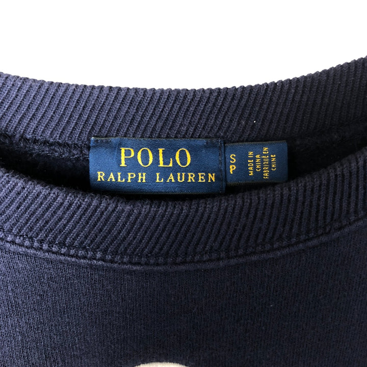Ralph Lauren POLO RALPH LAUREN sweatshirt, men's size S cotton navy blue type Vintage Second Hand