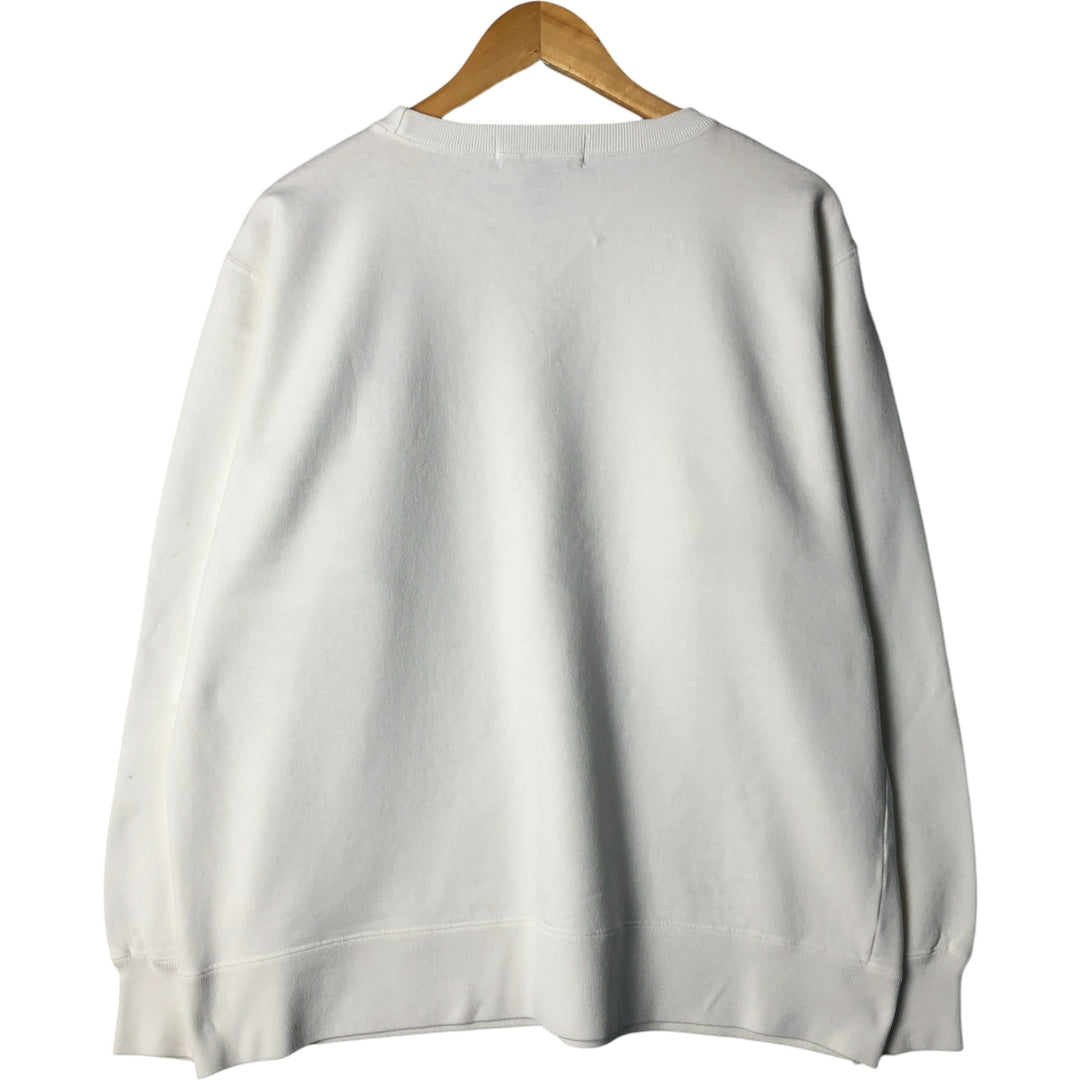 Ralph Lauren POLO SPORT One-Point Logo Sweatshirt, Men's Size L cotton white type Vintage Second Hand