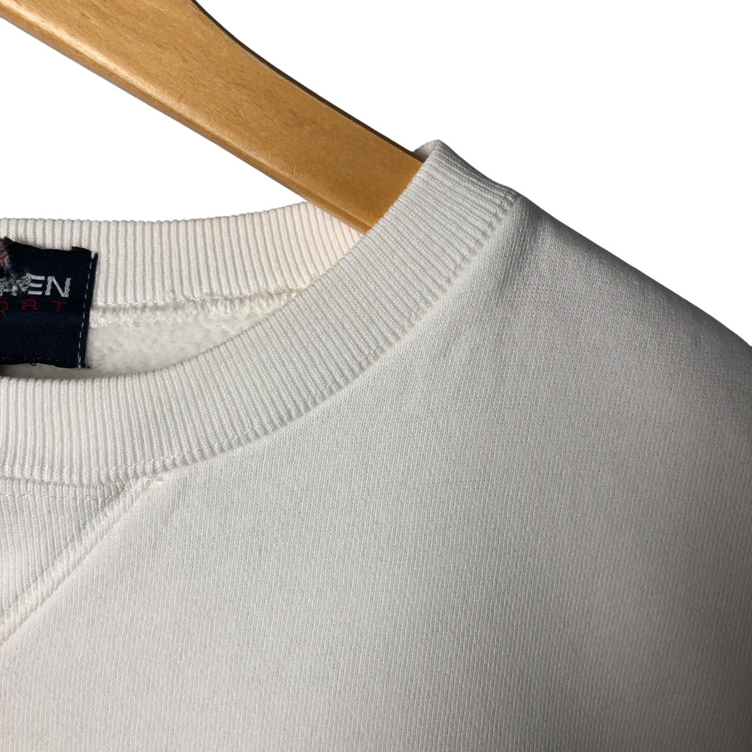 Ralph Lauren POLO SPORT One-Point Logo Sweatshirt, Men's Size L cotton white type Vintage Second Hand