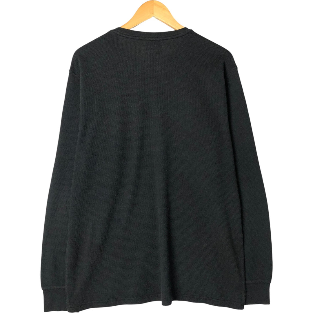 Ralph Lauren POLO RALPH LAUREN SLEEPWEAR Thermal Long T-shirt Honeycomb Men's XL cotton black type Vintage Second Hand