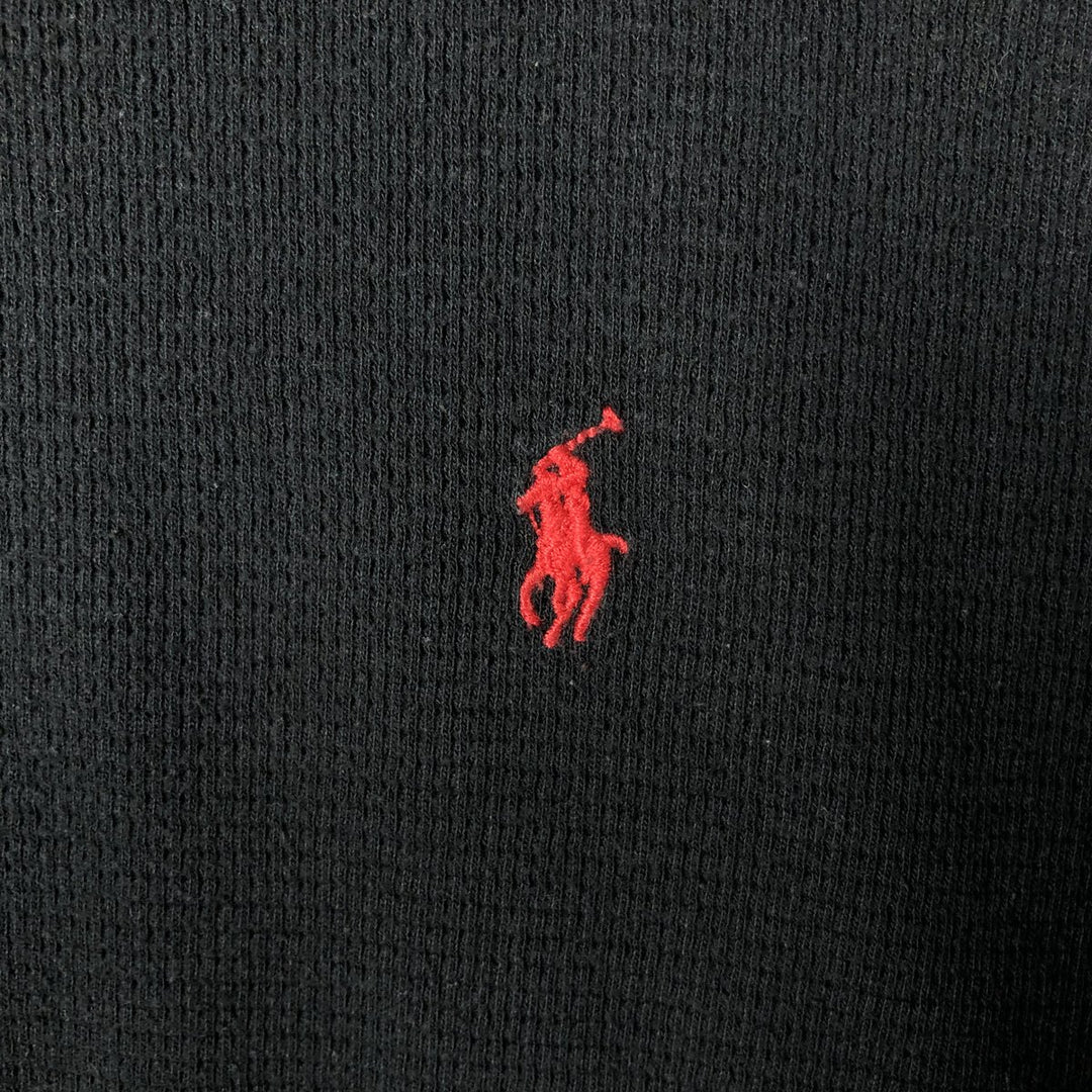 Ralph Lauren POLO RALPH LAUREN SLEEPWEAR Thermal Long T-shirt Honeycomb Men's XL cotton black type Vintage Second Hand