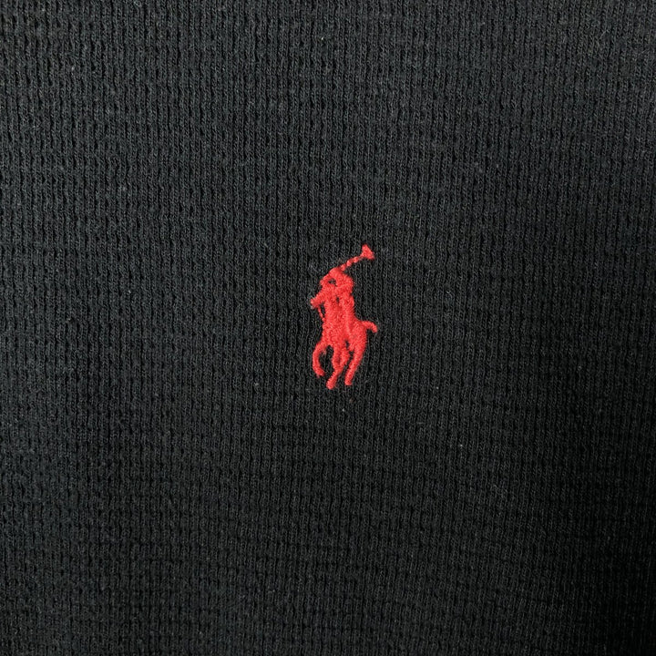 Ralph Lauren POLO RALPH LAUREN SLEEPWEAR Thermal Long T-shirt Honeycomb Men's XL cotton black type Vintage Second Hand