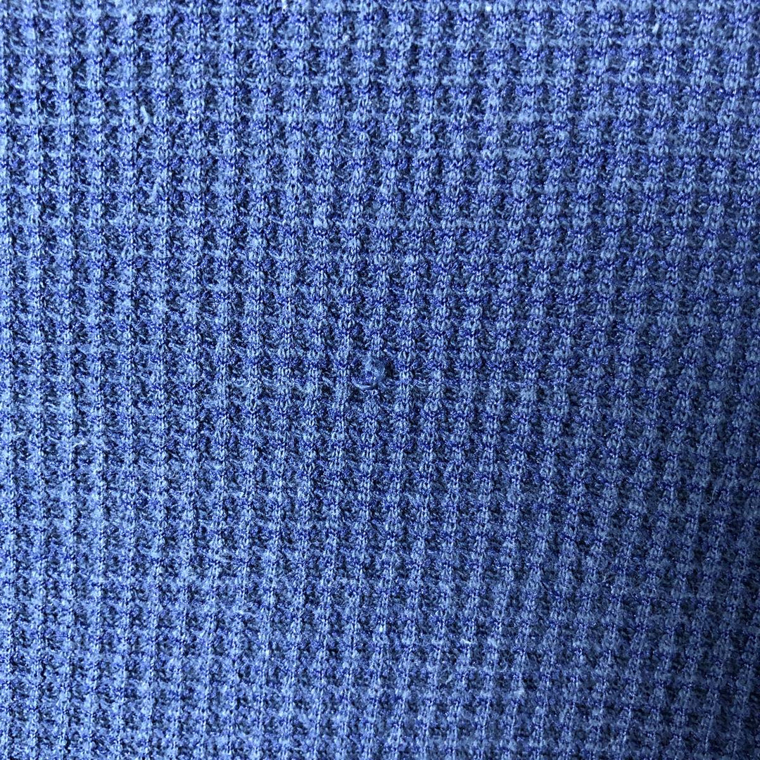 NORTHWEST Thermal Long T-Shirt, Waffle, Made in USA, Men's Size L cotton navy blue type Vintage Second Hand