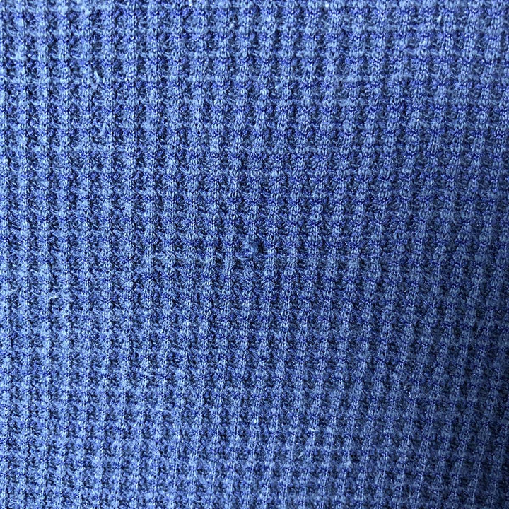 NORTHWEST Thermal Long T-Shirt, Waffle, Made in USA, Men's Size L cotton navy blue type Vintage Second Hand