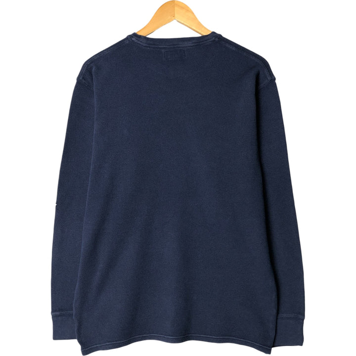 Ralph Lauren POLO RALPH LAUREN Thermal Long T-shirt Waffle Men's XL cotton navy blue type Vintage Second Hand