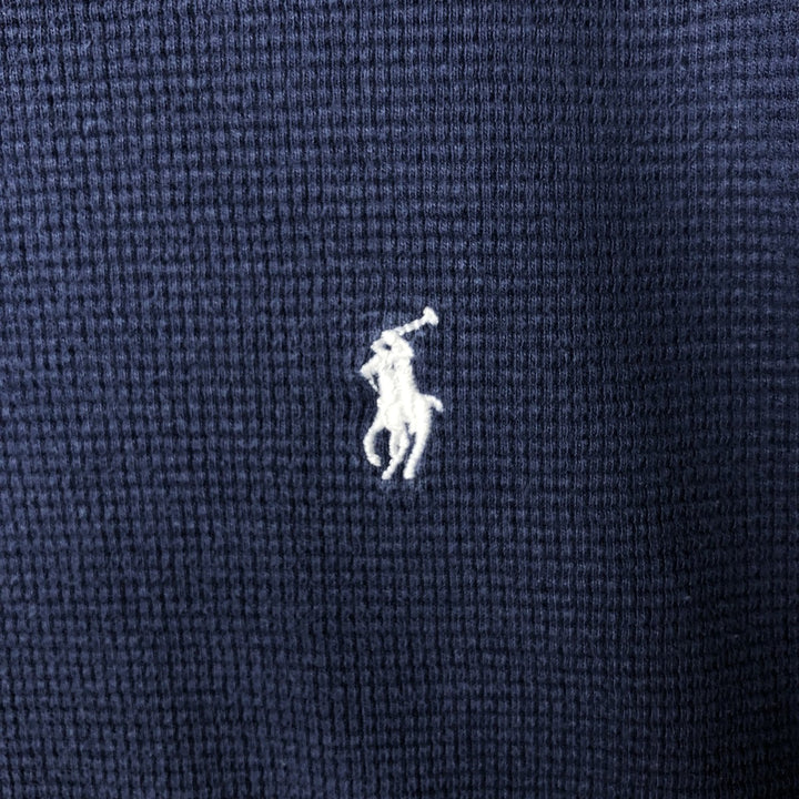 Ralph Lauren POLO RALPH LAUREN Thermal Long T-shirt Waffle Men's XL cotton navy blue type Vintage Second Hand