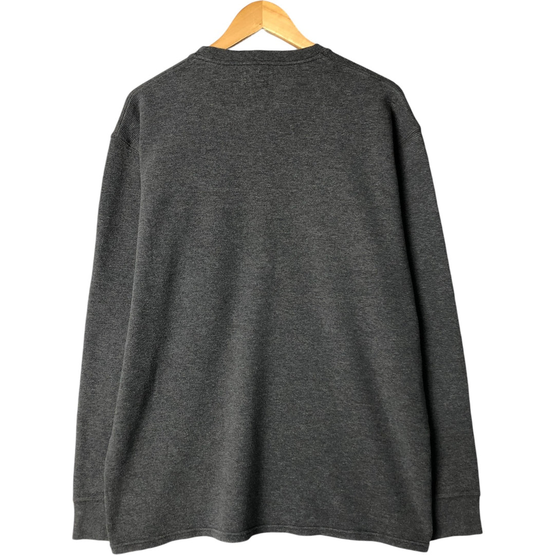 Ralph Lauren POLO RALPH LAUREN Thermal Long T-shirt Waffle Men's XXL cotton Charcoal Vintage Second Hand