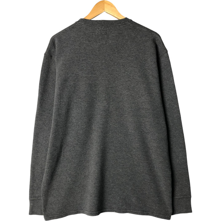 Ralph Lauren POLO RALPH LAUREN Thermal Long T-shirt Waffle Men's XXL cotton Charcoal Vintage Second Hand