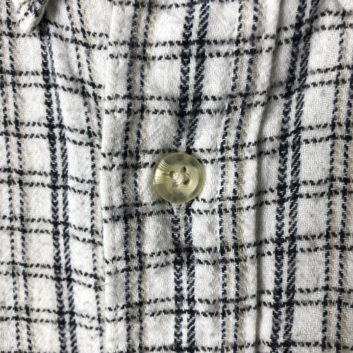 Ralph Lauren CHAPS long-sleeved button-down light flannel check shirt, men's size L cotton black type Vintage Second Hand
