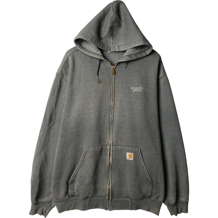 Carhartt Sweat Full Zip Hoodie Men's XL cotton Charcoal Vintage Second Hand