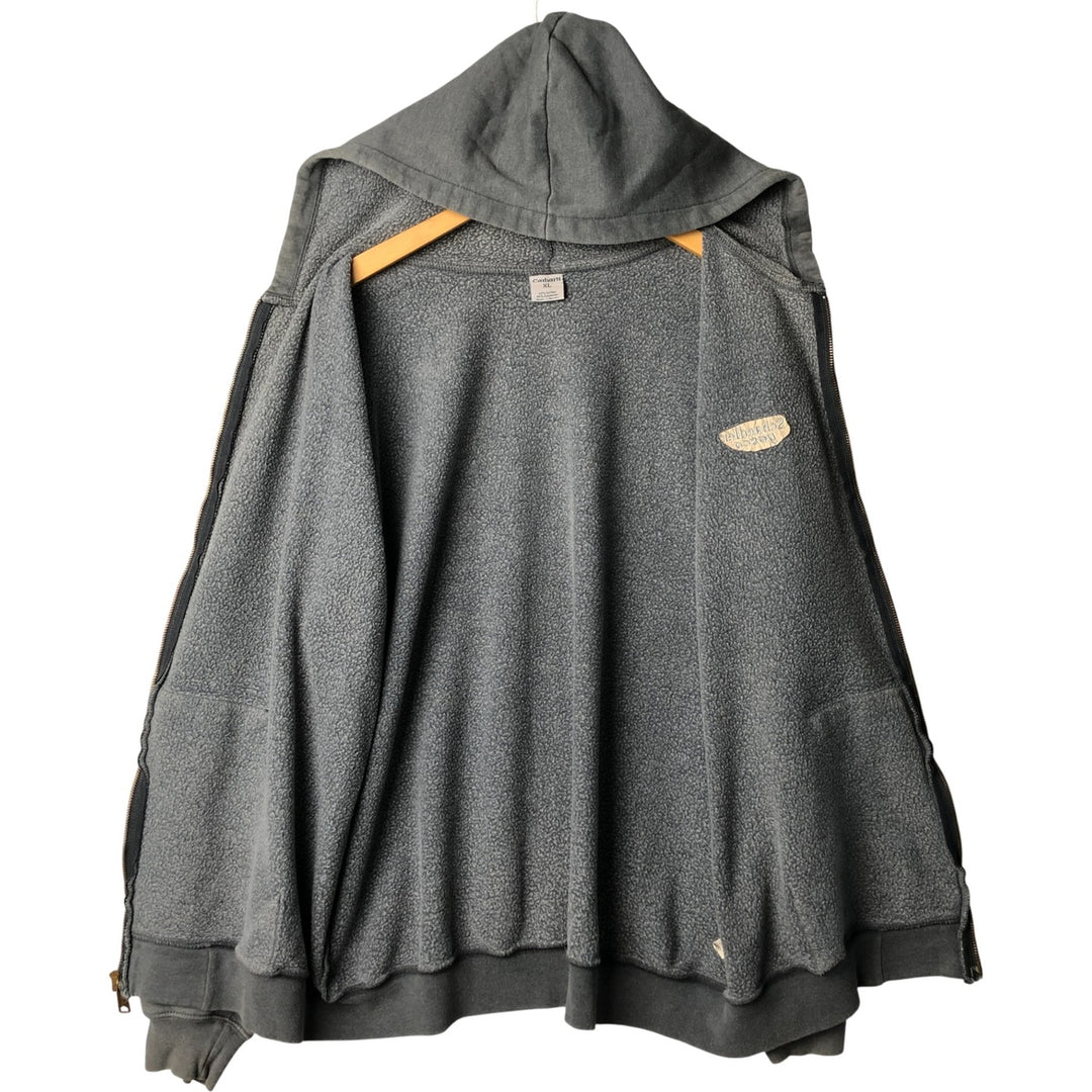 Carhartt Sweat Full Zip Hoodie Men's XL cotton Charcoal Vintage Second Hand