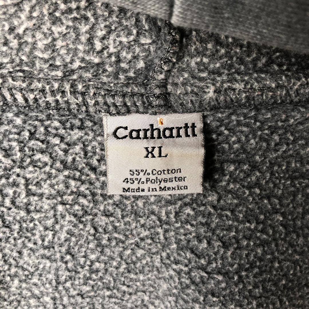 Carhartt Sweat Full Zip Hoodie Men's XL cotton Charcoal Vintage Second Hand