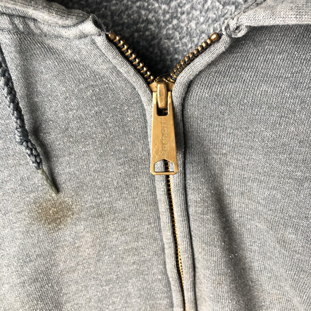Carhartt Sweat Full Zip Hoodie Men's XL cotton Charcoal Vintage Second Hand