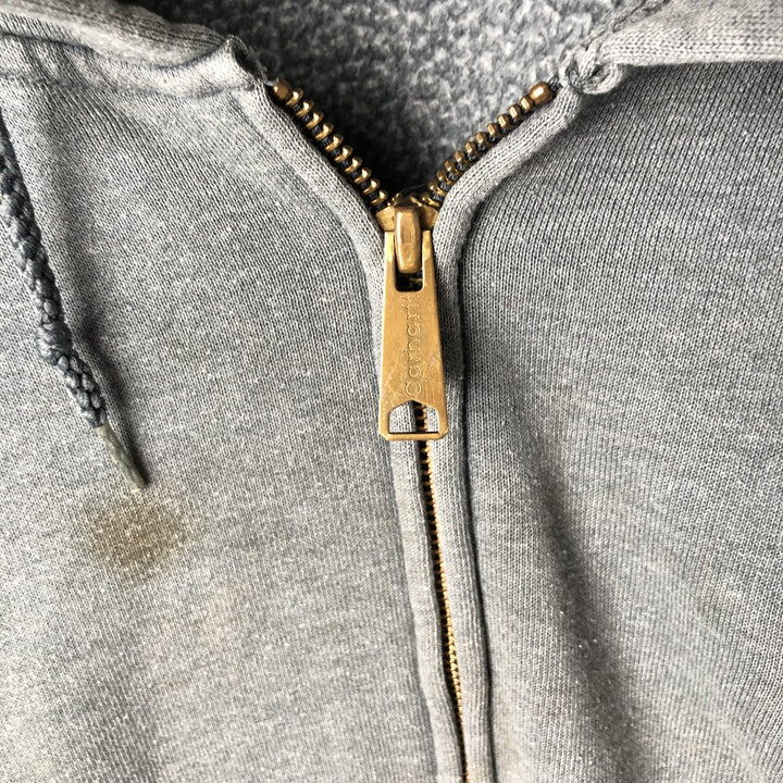 Carhartt Sweat Full Zip Hoodie Men's XL cotton Charcoal Vintage Second Hand