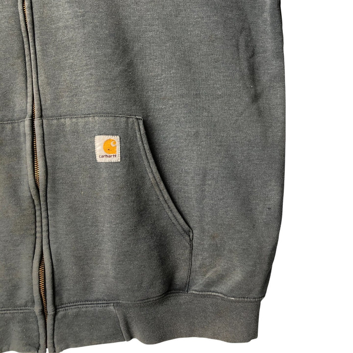 Carhartt Sweat Full Zip Hoodie Men's XL cotton Charcoal Vintage Second Hand
