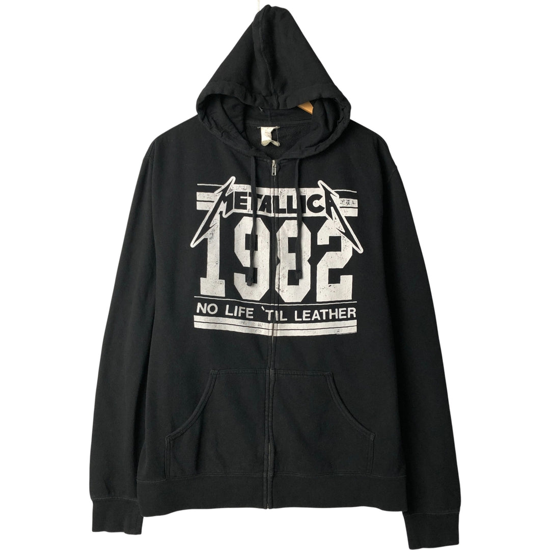 METALLICA Band Sweatshirt Pullover Hoodie, Men's XL cotton black type Vintage Second Hand