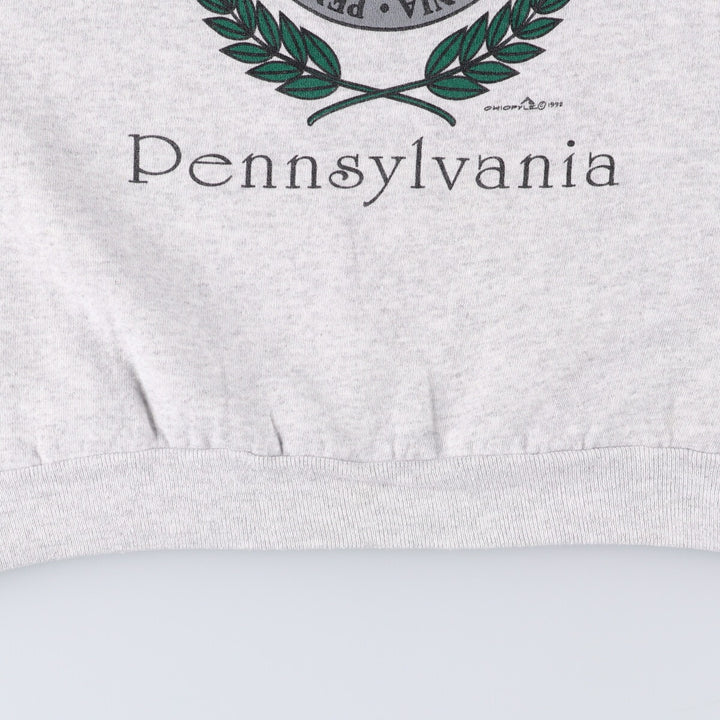 Vintage 90'S Hanes ACTIVEWEAR college sweatshirt, made in the USA, men's size XL cotton white type Vintage Second Hand