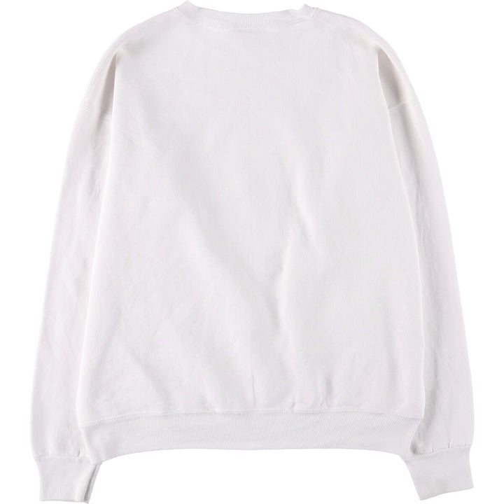Vintage 90'S Lee College Character Sweatshirt, Made in USA, Men's Size XL cotton white type Vintage Second Hand