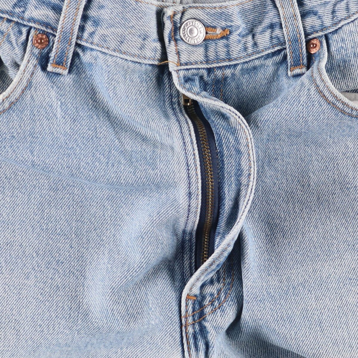 00'S Levi's 505 REGULAR FIT STRAIGHT LEG tapered denim pants made in USA, men's size w34 cotton Blue type light blue Vintage Second Hand