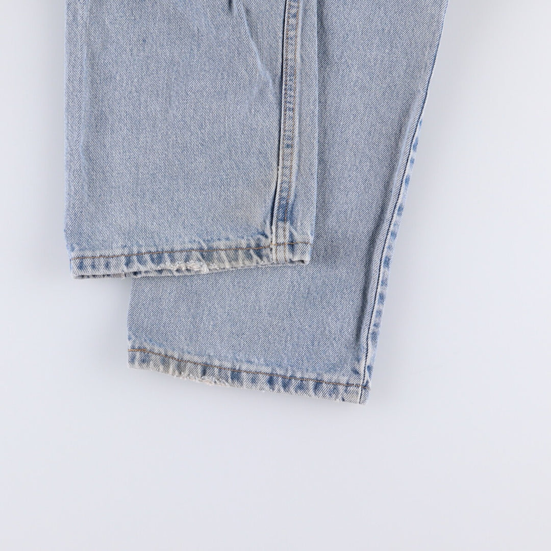 00'S Levi's 505 REGULAR FIT STRAIGHT LEG tapered denim pants made in USA, men's size w34 cotton Blue type light blue Vintage Second Hand