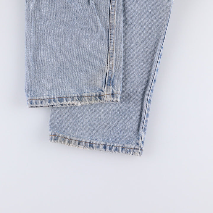 00'S Levi's 505 REGULAR FIT STRAIGHT LEG tapered denim pants made in USA, men's size w34 cotton Blue type light blue Vintage Second Hand