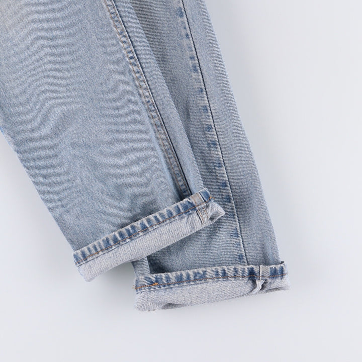 00'S Levi's 505 REGULAR FIT STRAIGHT LEG tapered denim pants made in USA, men's size w34 cotton Blue type light blue Vintage Second Hand