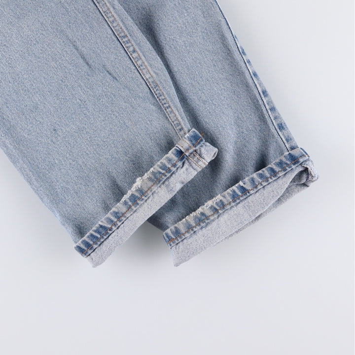 00'S Levi's 505 REGULAR FIT STRAIGHT LEG tapered denim pants made in USA, men's size w34 cotton Blue type light blue Vintage Second Hand
