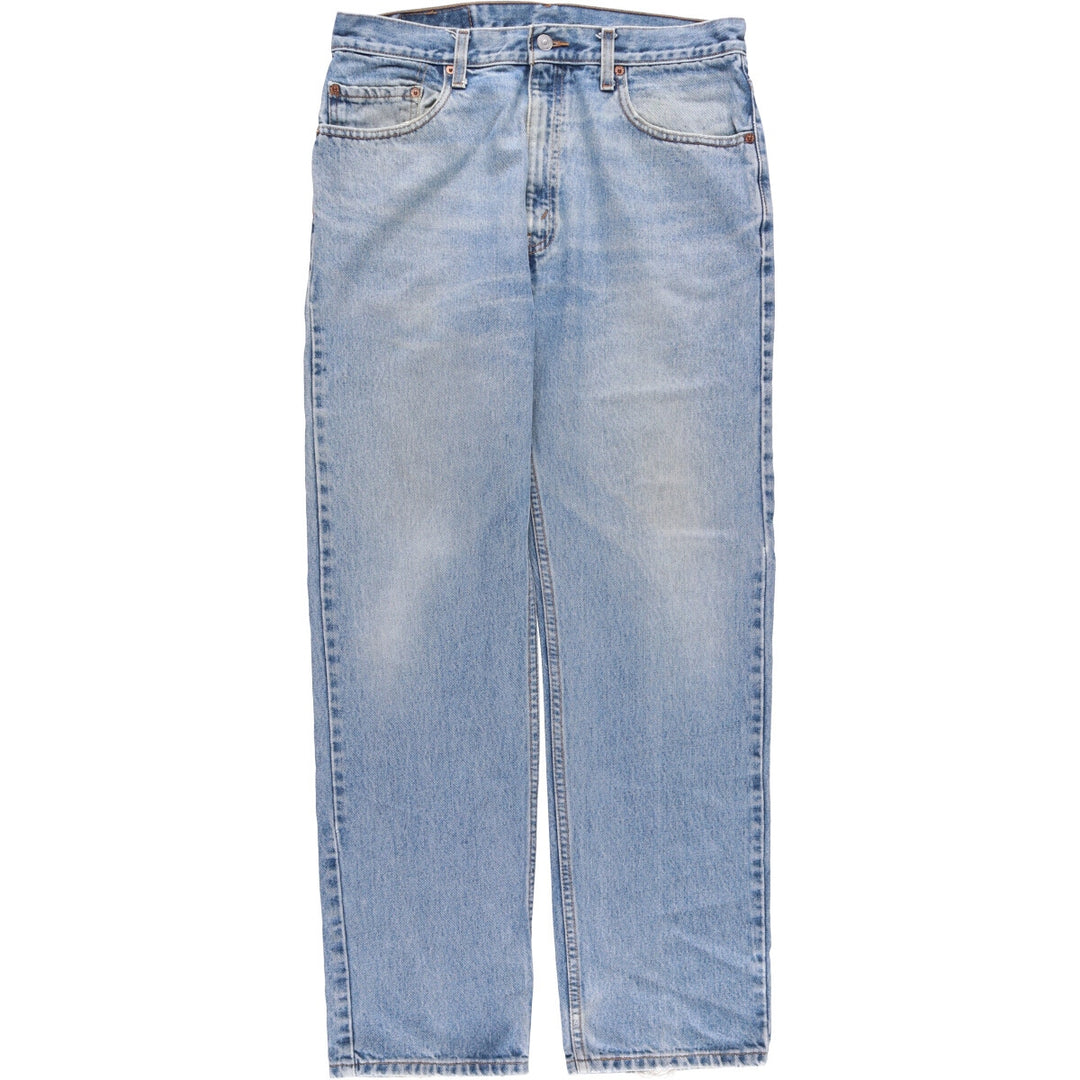 00'S Levi's 505 REGULAR FIT STRAIGHT LEG tapered denim pants for men, size w34 cotton blue type Vintage Second Hand