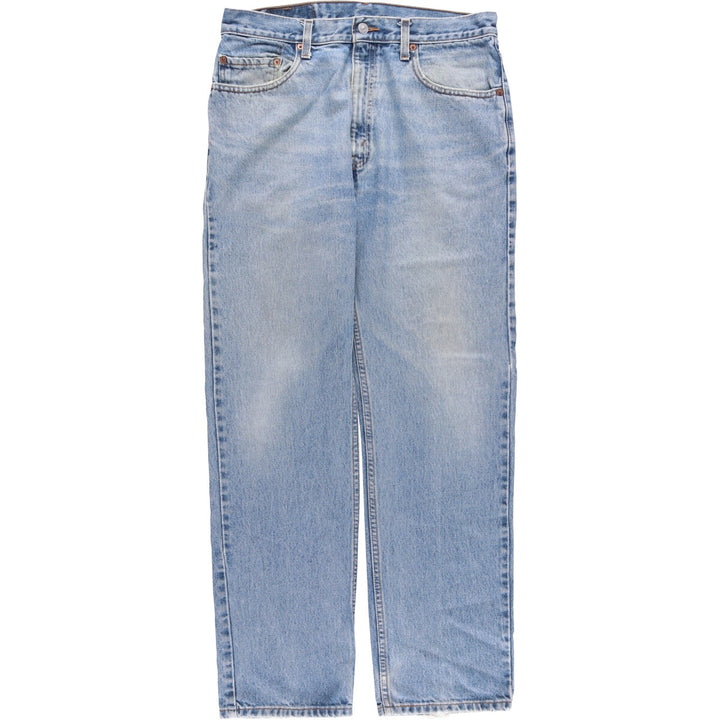00'S Levi's 505 REGULAR FIT STRAIGHT LEG tapered denim pants for men, size w34 cotton blue type Vintage Second Hand