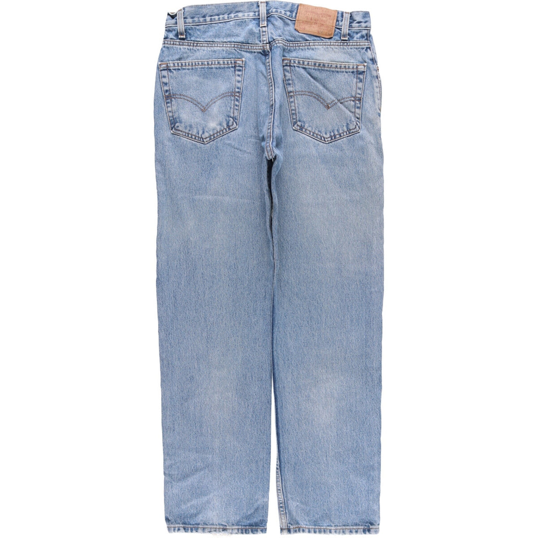 00'S Levi's 505 REGULAR FIT STRAIGHT LEG tapered denim pants for men, size w34 cotton blue type Vintage Second Hand