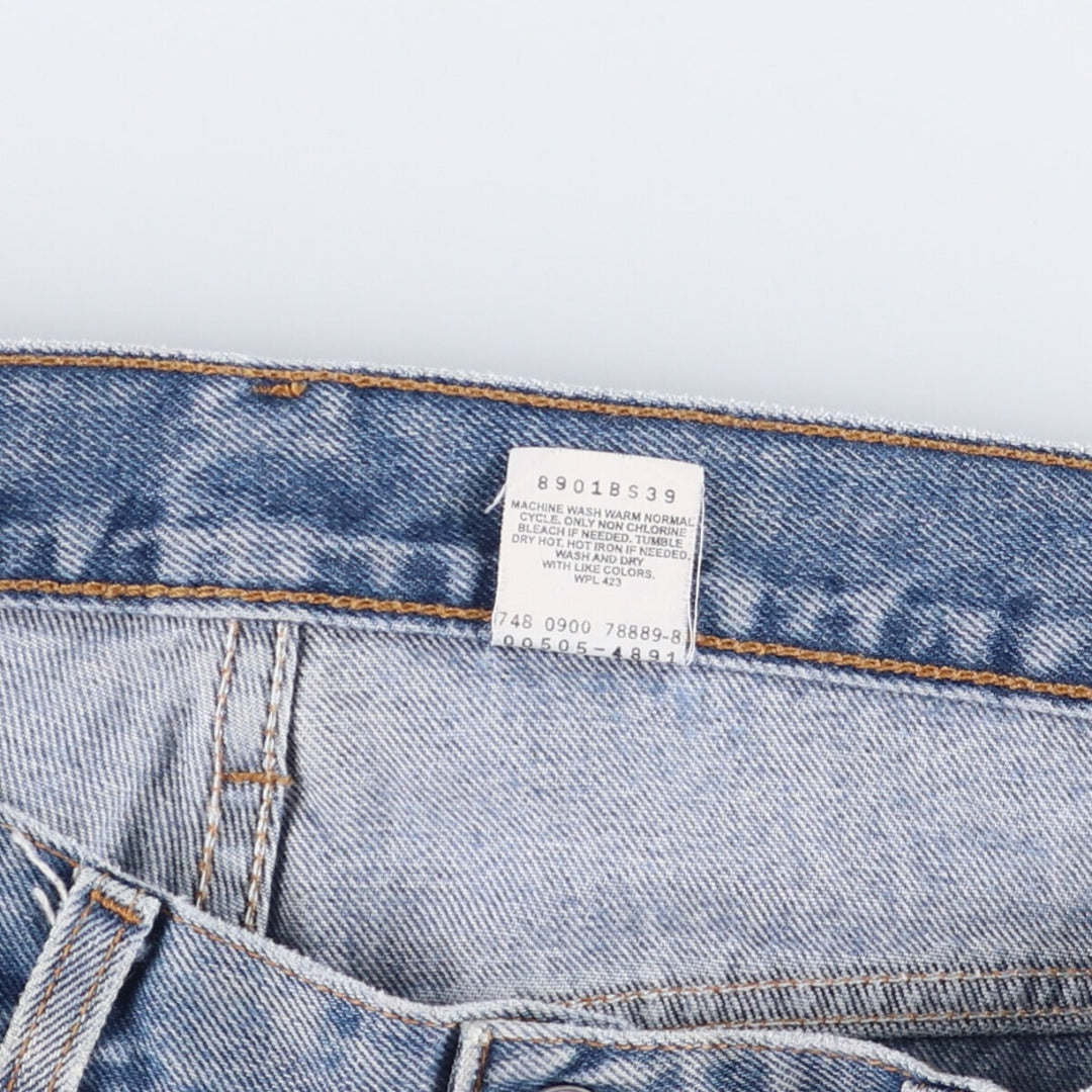 00'S Levi's 505 REGULAR FIT STRAIGHT LEG tapered denim pants for men, size w34 cotton blue type Vintage Second Hand