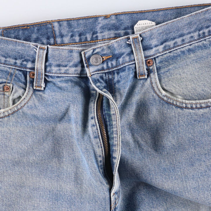00'S Levi's 505 REGULAR FIT STRAIGHT LEG tapered denim pants for men, size w34 cotton blue type Vintage Second Hand