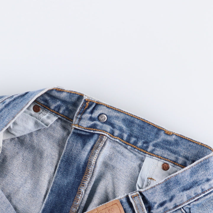 00'S Levi's 505 REGULAR FIT STRAIGHT LEG tapered denim pants for men, size w34 cotton blue type Vintage Second Hand
