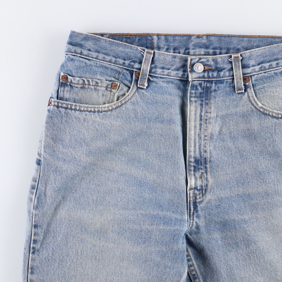 00'S Levi's 505 REGULAR FIT STRAIGHT LEG tapered denim pants for men, size w34 cotton blue type Vintage Second Hand