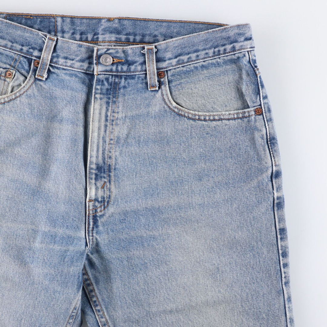 00'S Levi's 505 REGULAR FIT STRAIGHT LEG tapered denim pants for men, size w34 cotton blue type Vintage Second Hand