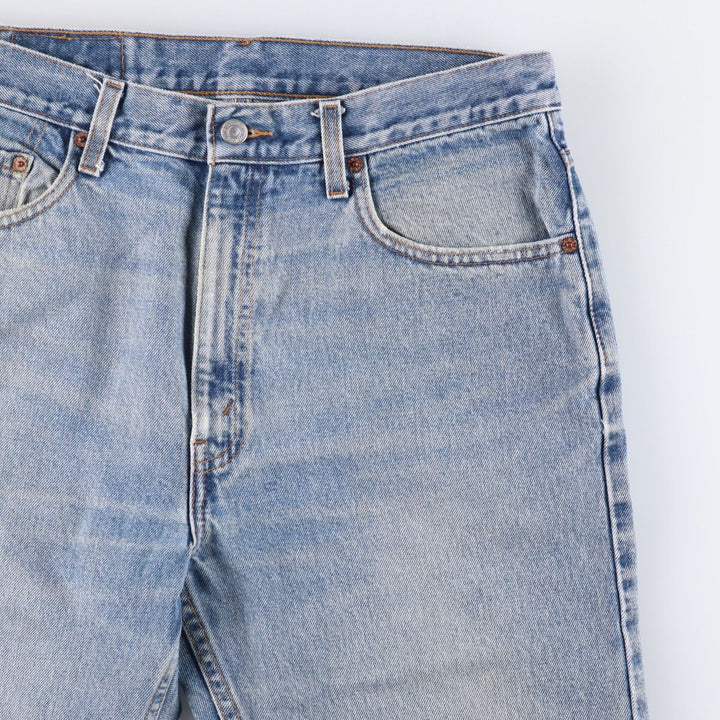 00'S Levi's 505 REGULAR FIT STRAIGHT LEG tapered denim pants for men, size w34 cotton blue type Vintage Second Hand