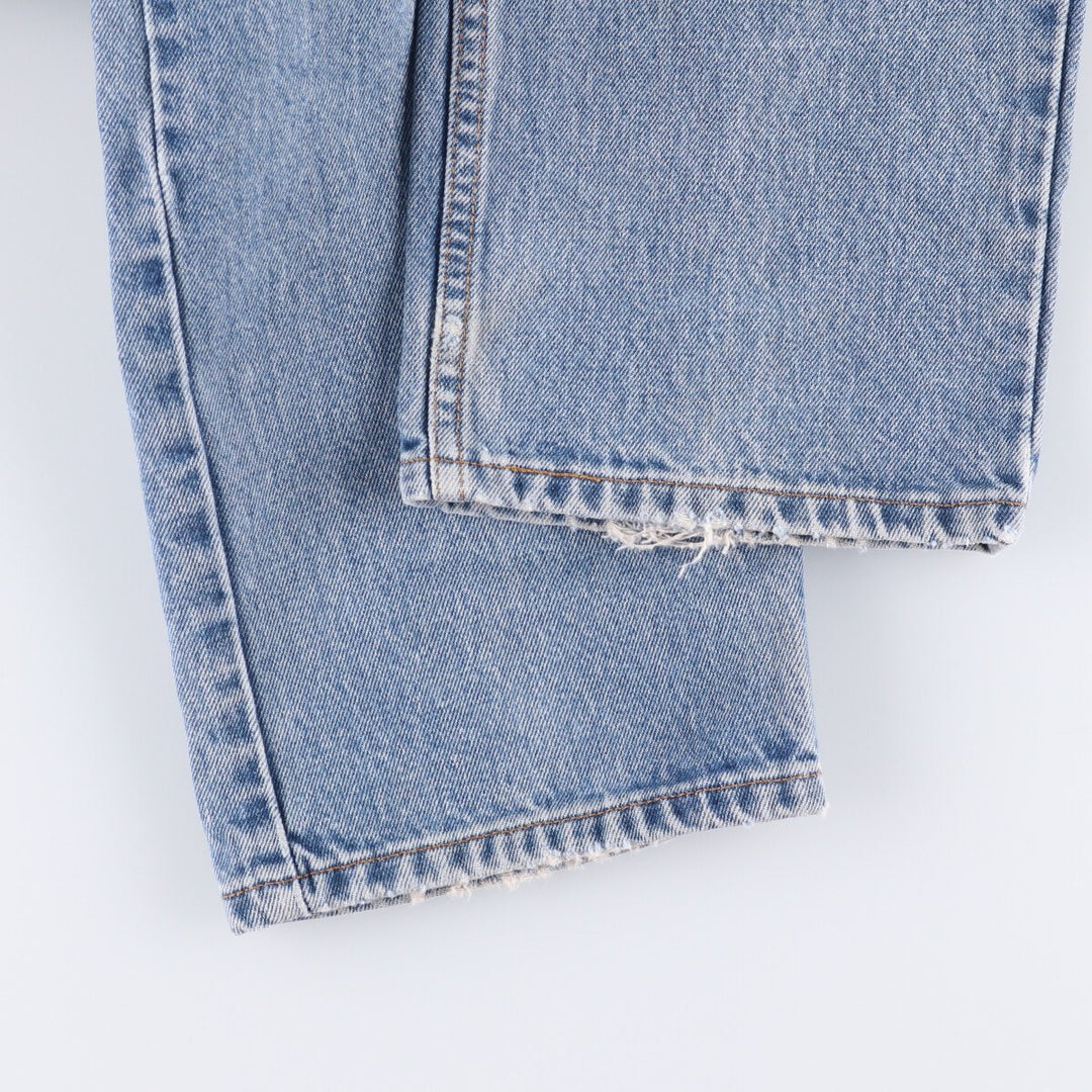 00'S Levi's 505 REGULAR FIT STRAIGHT LEG tapered denim pants for men, size w34 cotton blue type Vintage Second Hand